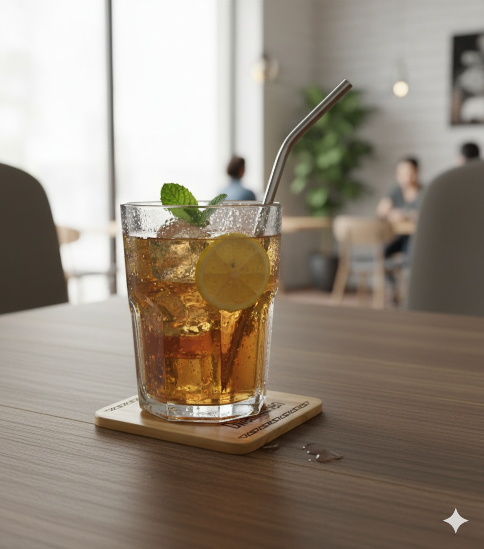 Adinkra West African Symbols - 4 set wooden drink coasters